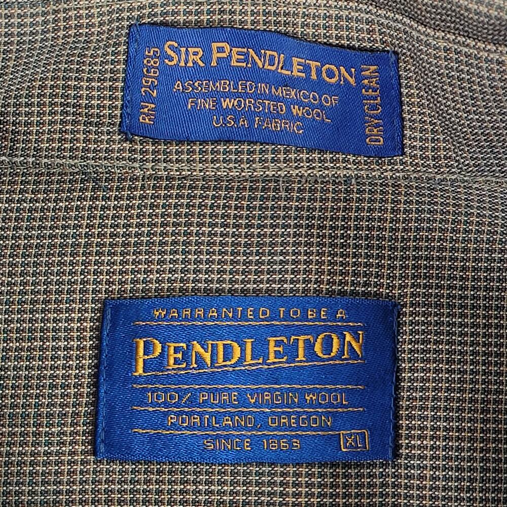 Vtg Sir Pendleton Fine Worsted Wool Button Up Shi… - image 8